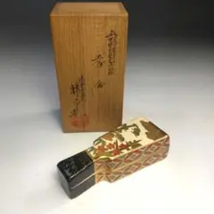 B319h 「絵安南冠○ 香合」清閑寺窯造　共箱　杉田祥平　京都　香道具茶道具 B319h 「絵安南冠○ 香合」清閑寺窯造 共箱 杉田祥平 京都 香