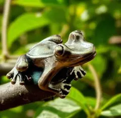 真鍮　　カエル　置物　　オブジェ　かわいい　インテリア