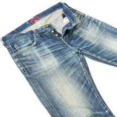 レッドカード16872▼ストレートデニム▼濃紺▼ビッグサイズ▼30▼W約88cm