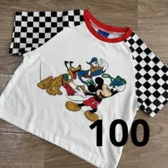 Disney ディズニー　ミッキー　ドナルド　プルート　半袖Tシャツ　100