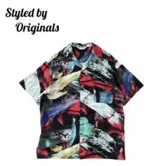 【美品】Styled by Originals 総柄 レーヨンシャツ 半袖