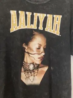 US古着 AALIYAH アリーヤ 半袖Tシャツ ブラック M