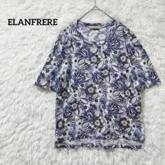 ELANFRERE Tシャツ 花柄 総柄 半袖 レディース 綿100%