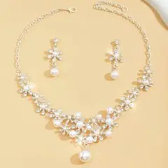 ネックレス イヤリング セット 結婚式 イベント 豪華 上品 ウエディング