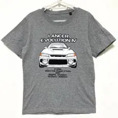 三菱 ランサー エボリューション Tシャツ 【グレー色•Mサイズ】