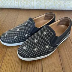 JIMMY CHOO ジミーチュウ / スタースタッズレザースリッポン 黒42