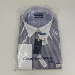 新品　CHRISTIAN ORANI ワイシャツ　ストライプ　ブルー　L846
