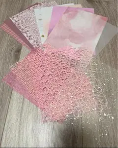 ❤️コラージュペーパーセット❤️3色セット　メッシュ生地　クラフトテクスチャ紙セット