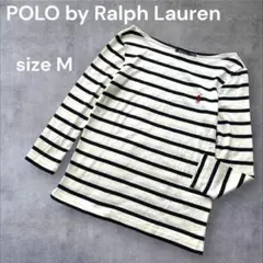 極美品✨POLO ラルフローレン✨ボートネックボーダーTシャツ カットソー M