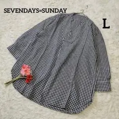 【SEVENDAYS=SUNDAY】 ベルギーリネンブレンド プルオーバー 格子