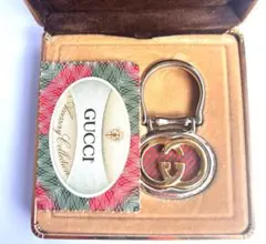 80s ビンテージ　オールドGUCCI グッチ キーホルダー インターロッキング