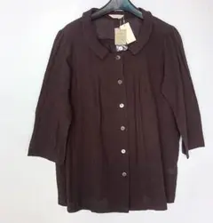 新品slone squareスロンスクエア★麻シャツ/天日干し　手もみ手じわ