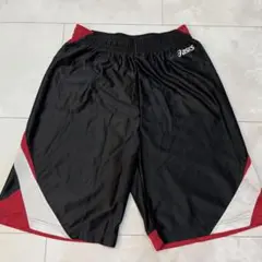 asics バスケットボールパンツ 黒/赤