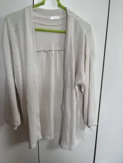 春夏秋　麻混七分袖カーディガン