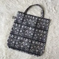 美品✨　ビンドゥ　BINDU フラワー柄　ジャガード　トートバッグ