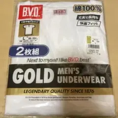 B.V.D. V首半袖Tシャツ　2枚組　Lサイズ　 綿100%