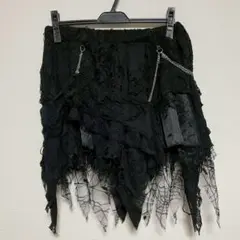 girls dept ミニスカート　y2k フェアリーグランジ ダメージ加工