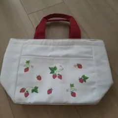 アフタヌーンティーリビング　ストロベリー抗菌巾着ランチバッグ