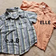 ☘️【90cm～】男の子 e.a.B ELLE ストライプ 半袖 シャツ まとめ