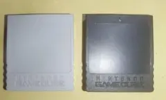 任天堂 ゲームキューブ メモリーカード グレー ブラック 2枚 動作未確認