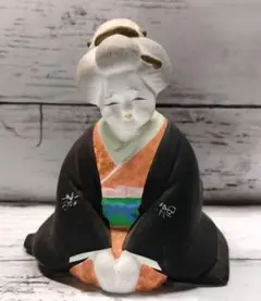 ★骨董品 お福さん 素焼陶製 縁起物
