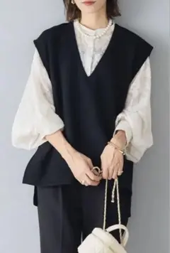 frane ダンボールVネックベスト　シアージャガードバンドカラーシャツ　セット