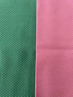 ◆ルシアン★ピンドット2枚set★グリーン&ピンク★現品のみ◆