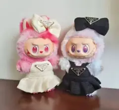 labubu ぬいぐるみ 着せ替え　ラブブ　服　ホワイト