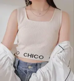 未使用　ロゴクロップドタンクトップ CHICO