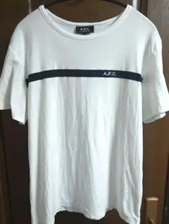 A.P.C. Tシャツ ラインロゴ ホワイト アーペーセー