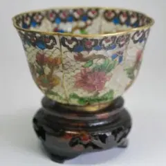 時代　中国　透胎七宝　省胎七宝　天球瓶　花瓶　花入　工芸品 Amazon.co.jp: 中国伝統工芸 透胎七宝 省胎七宝 ガラス七宝