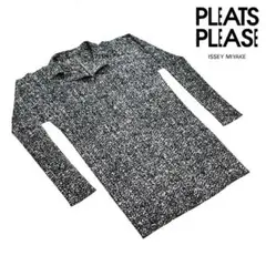 ★1998年 PLEATS PLEASE イッセイミヤケ★ モザイク柄 ブラウス