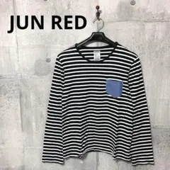 JUN RED ジュンレッド 胸ポケ長袖ボーダーT ロンTシャツ 2
