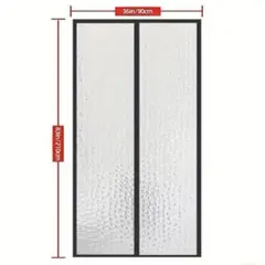 玄関断熱カーテン90x210cm スクリーン 取り付けセット