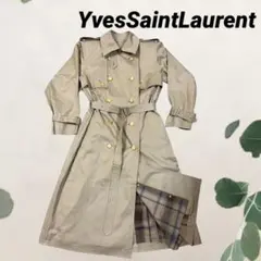 美品 Yves Saint Laurent 金ボタン トレンチコート M
