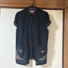 【美品】ブラック、メッシュベスト、チュニック