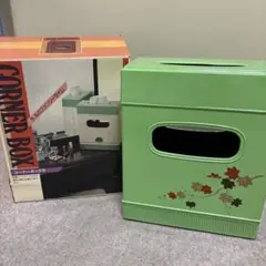 昭和レトロ コーナーボックス ゴミ箱 ティッシュカバー