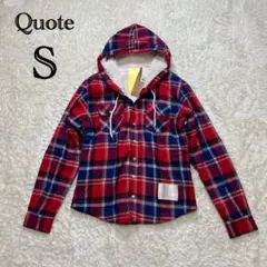 【新品タグ付】Quote チェックジャケット　ボアブルゾン　フーディー　シャツ