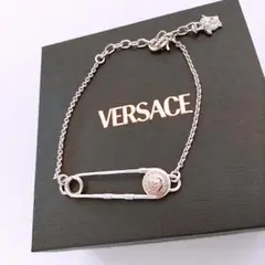 【新品未使用】VERSACE セーフティピン ブレスレット チェーン シルバー