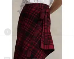 【定価7万】ラルフローレン ♡チェック柄ラップスカート　赤チェック