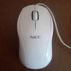 NEC　有線　マウス　白