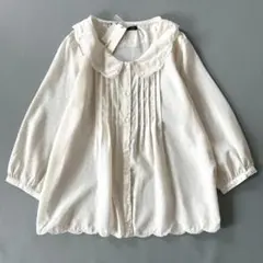 新品・タグ付き◆Heather◆ヘザー◆ドットスカラップブラウス　タック　水玉