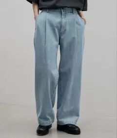 WYM LIDNM TUCK WIDE LOOSE DENIM