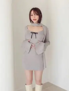 andmary Leah muffler mini dress