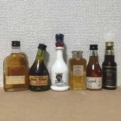ウイスキー・ブランデー ミニボトル 6本セット