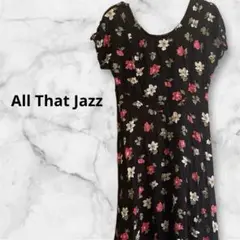 All That Jazz フラワープリントワンピース S ブラック 花柄