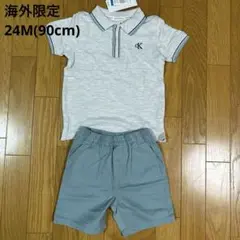 【海外限定品】 カルバンクライン 24M(90cm)ポロシャツ&ハーフパンツ