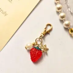 【1周年記念セール価格】苺のキーホルダー