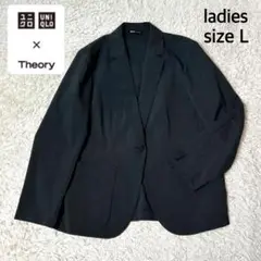 【美品】UNIQLO×Theory 感動ジャケット レディース L ブラック1B