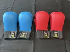 ミズノ 拳サポーター 青 赤 セット　Mサイズ